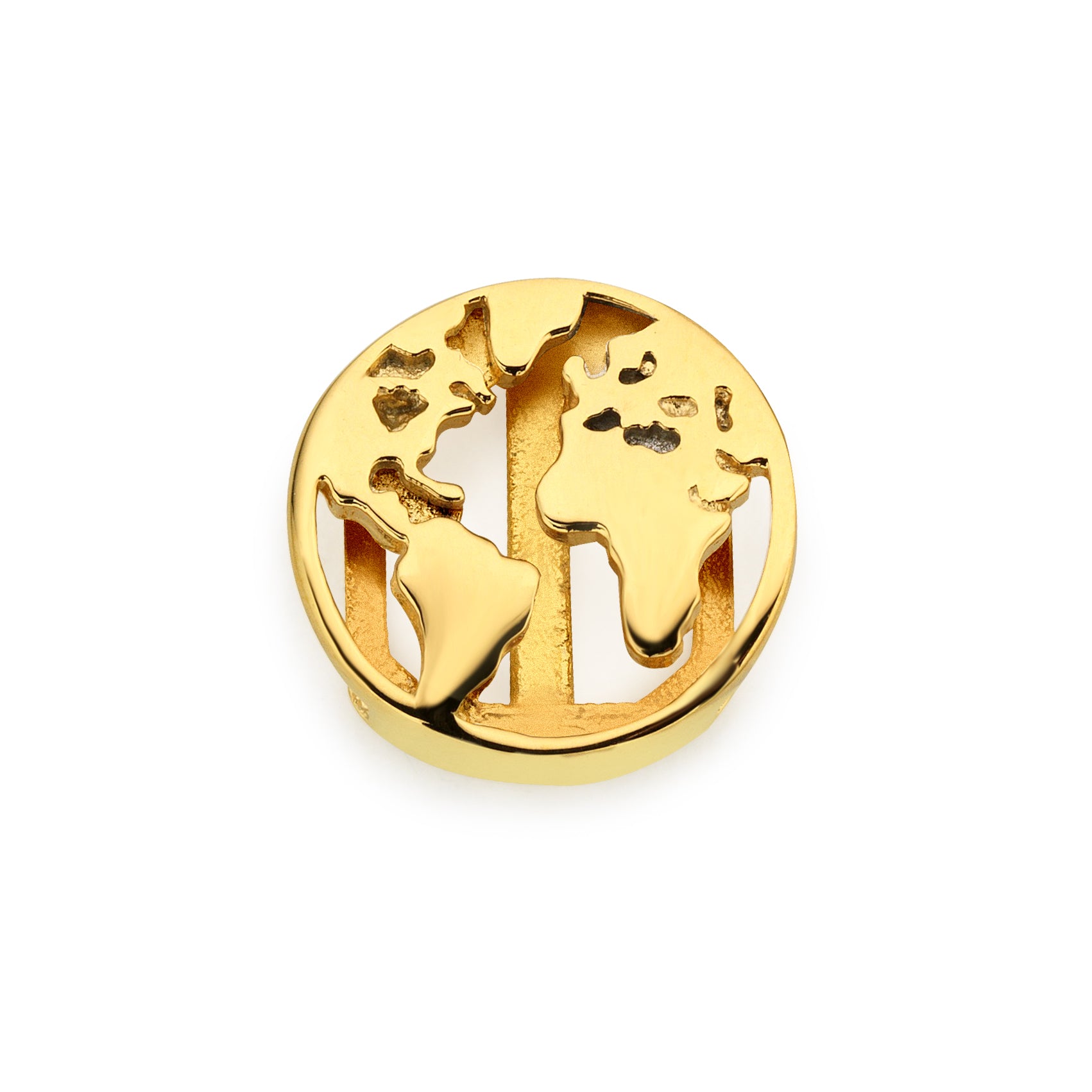 Mesh charm world gold - Stainless steel