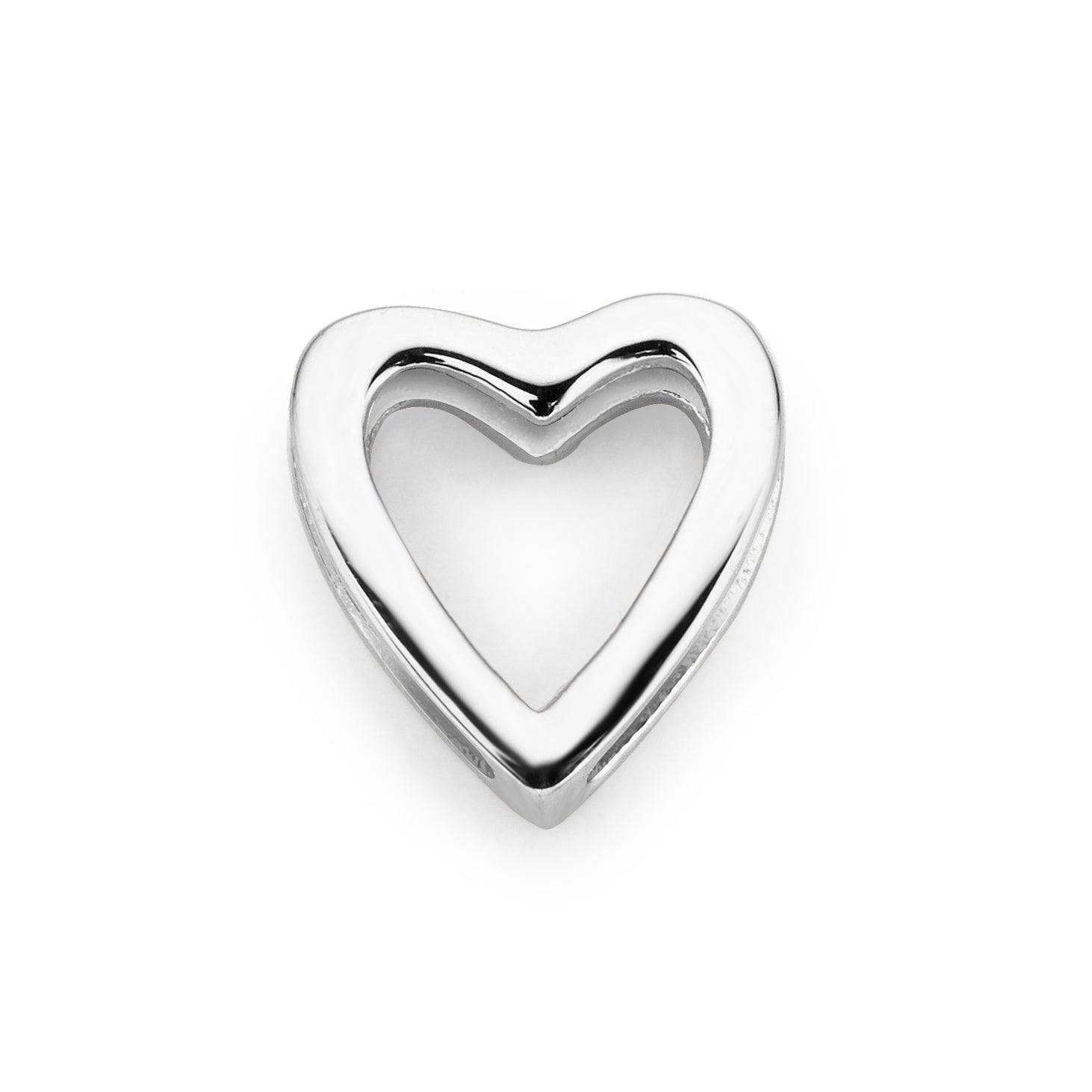 Mesh charm open heart silver - Stainless steel