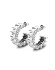 Wave earring silver - Stainless steel