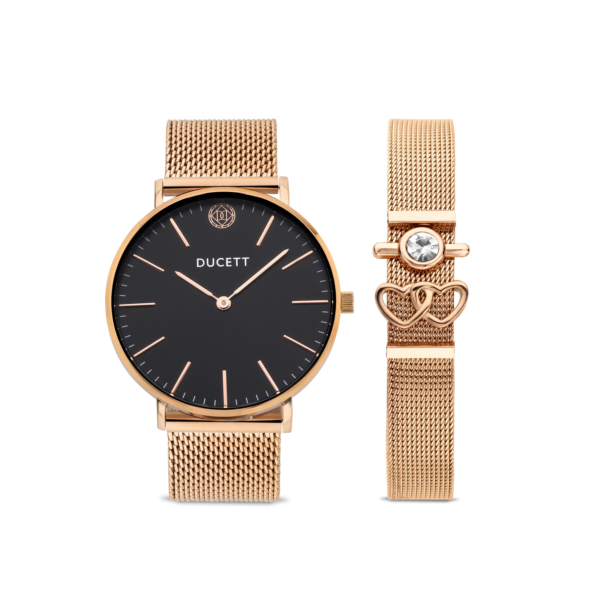 Black mesh + Mesh bracelet luxe gold - Personalized