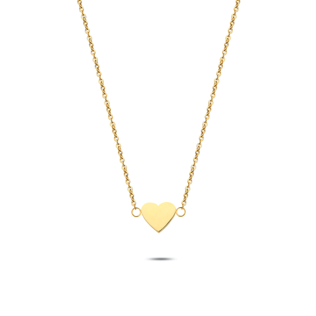 Heart necklace gold - Stainless steel