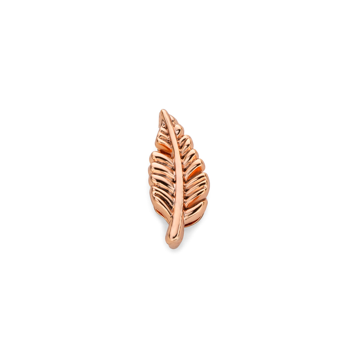 Mesh charm feather rosé gold - Stainless steel