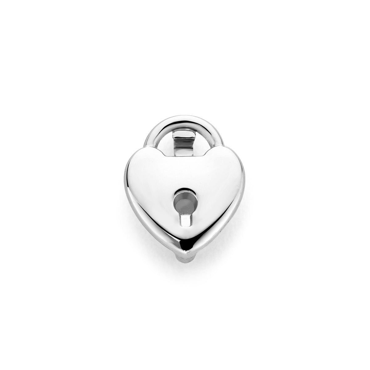 Mesh charm heart keyhole silver - Stainless steel