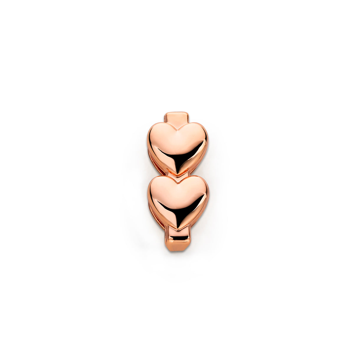 Mesh charm hearts rosé gold - Stainless steel