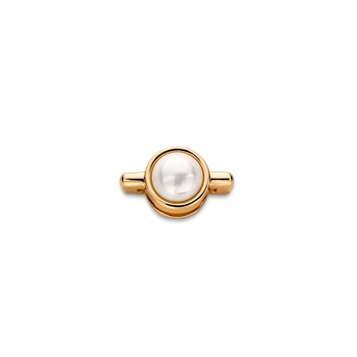 Mesh charm pearl gold - Stainless steel