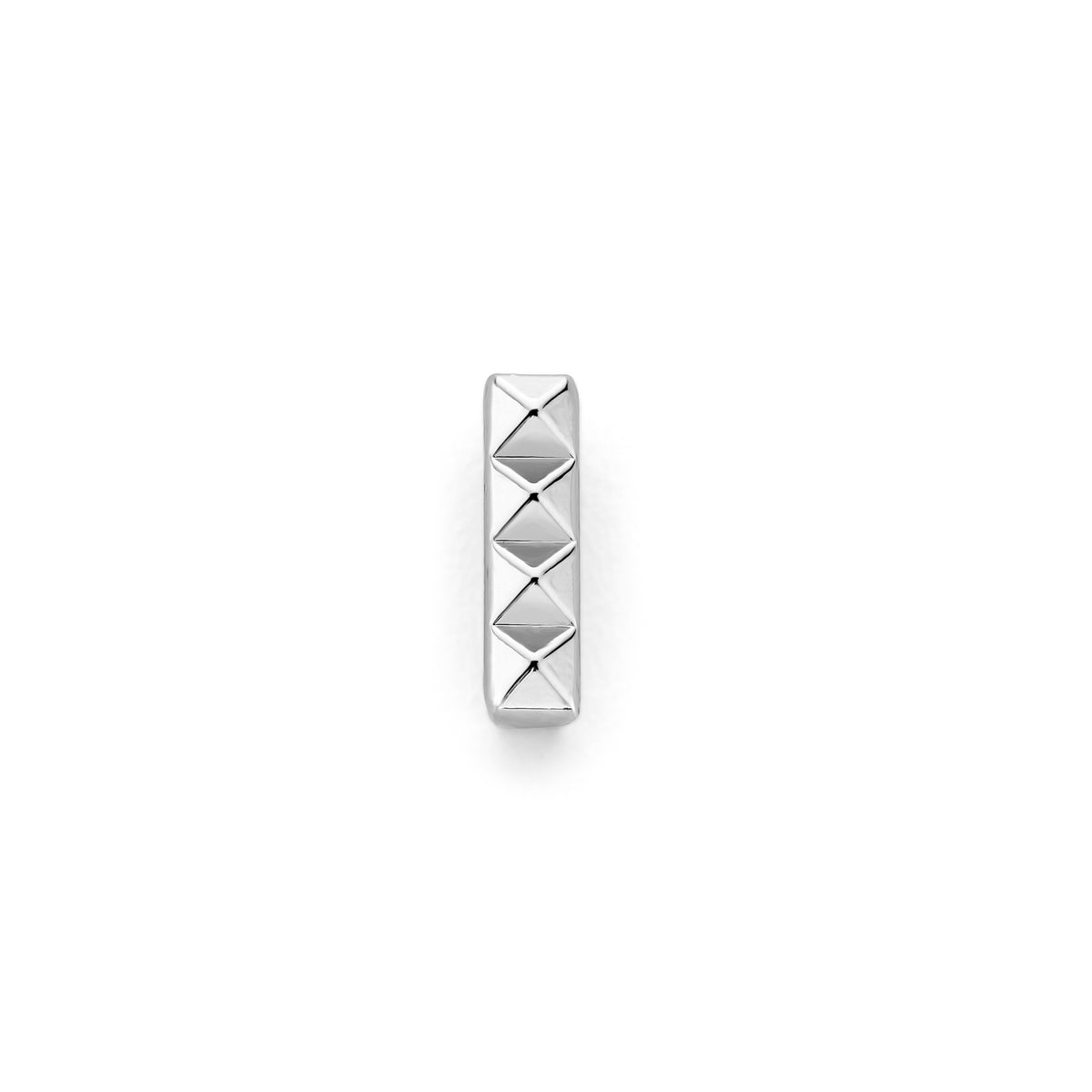 Mesh charm studs silver - Stainless steel