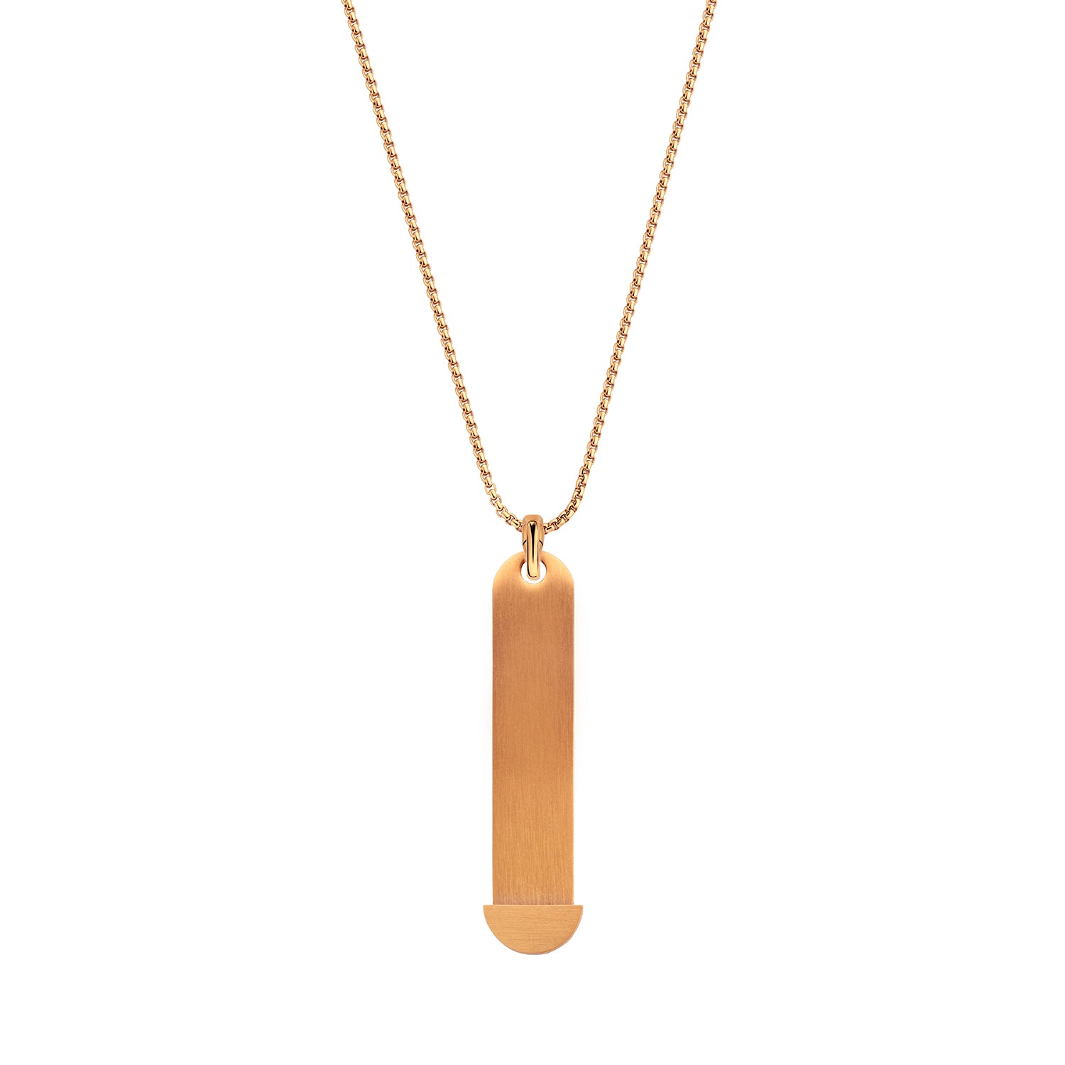 Mesh charm necklace rosé gold - Personalized