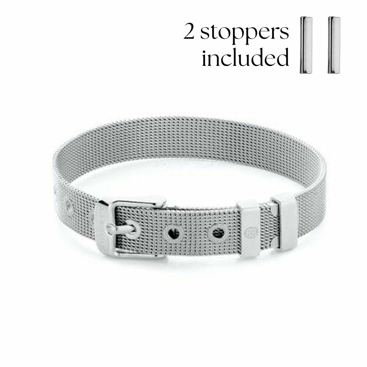 Mesh bracelet silver - Stainless steel