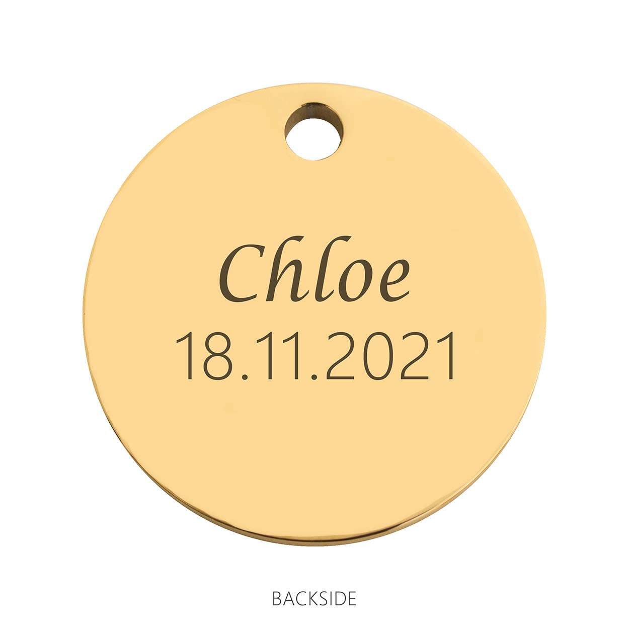 Coin babyfeet pink - Stainless steel