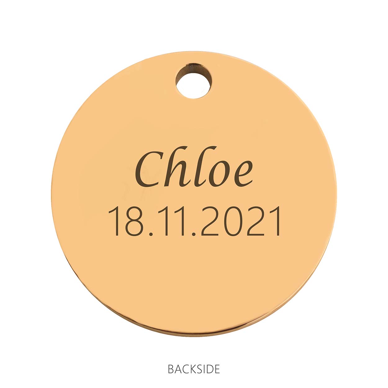 Coin babyfeet pink - Stainless steel