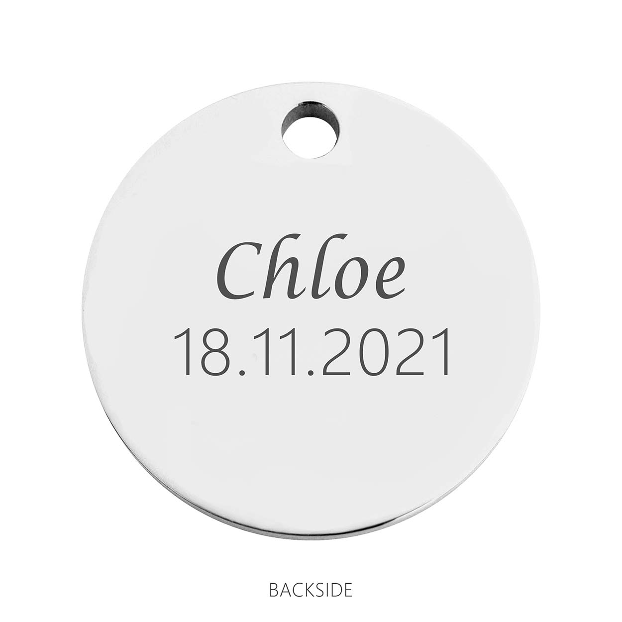 Coin babyfeet pink - Stainless steel