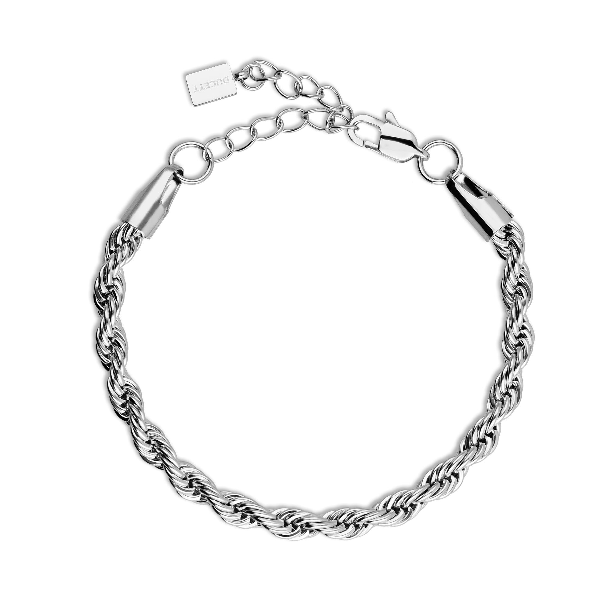 Twisted Rope Silver - Stainless steel