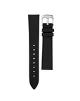 Black leather strap silver - Adjustable