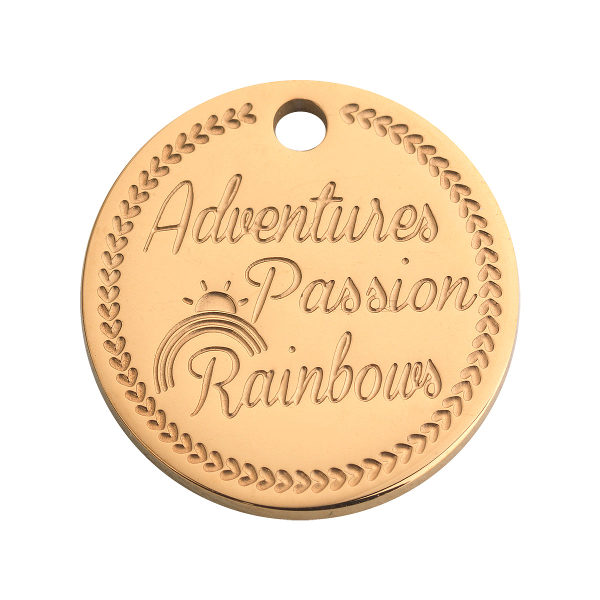 Coin rainbow rosé gold - Stainless steel