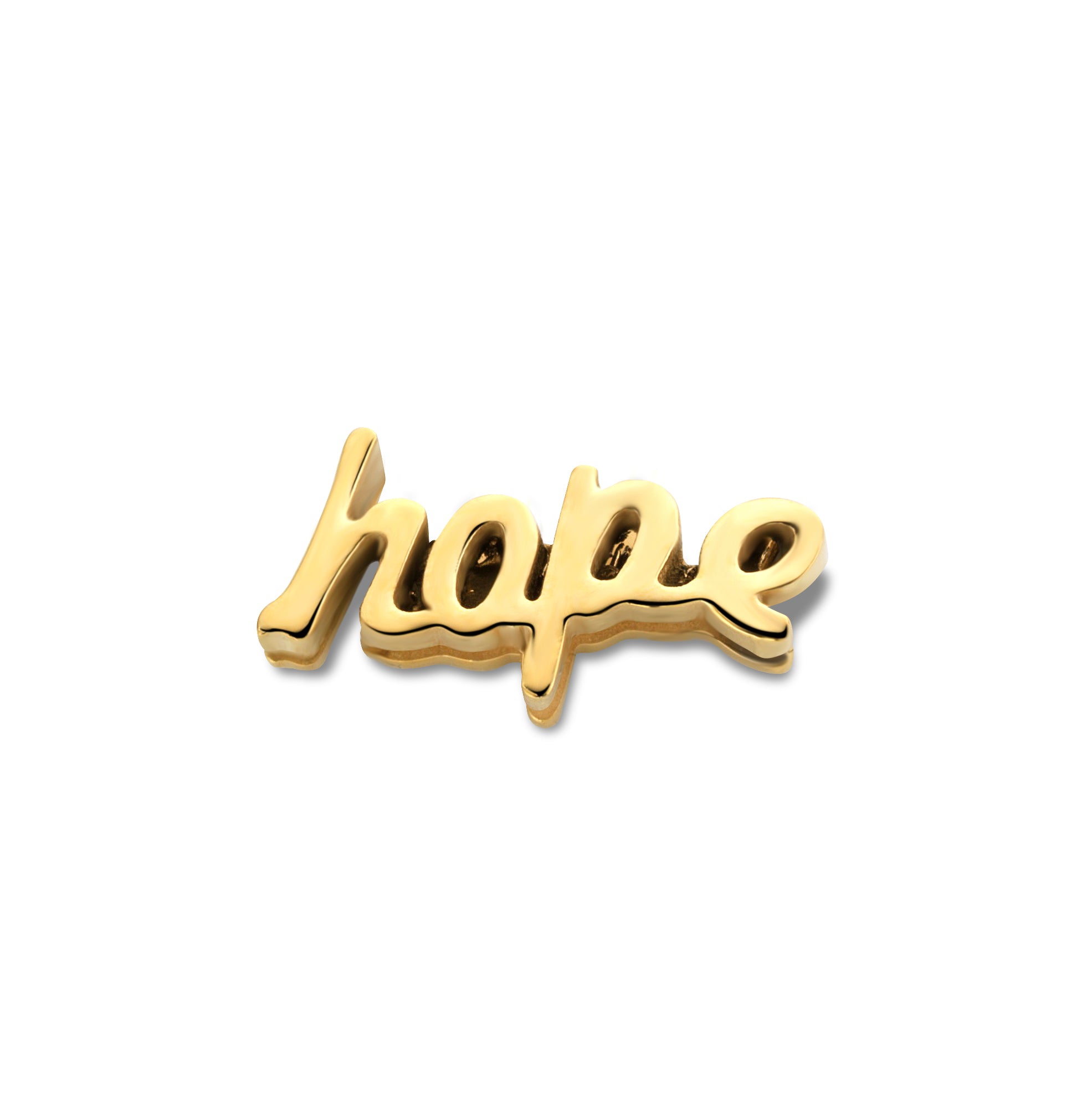 Mesh charm hope gold - Stainless steel