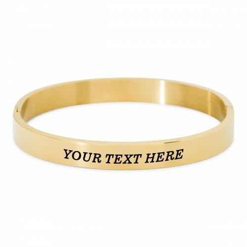 Quote bangle gold - Personalized