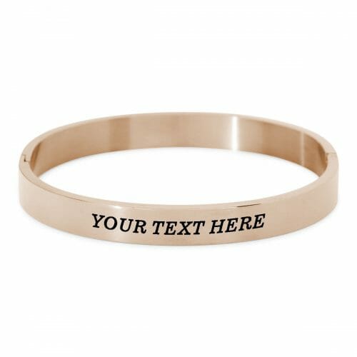 Quote bangle rosé gold - Personalized