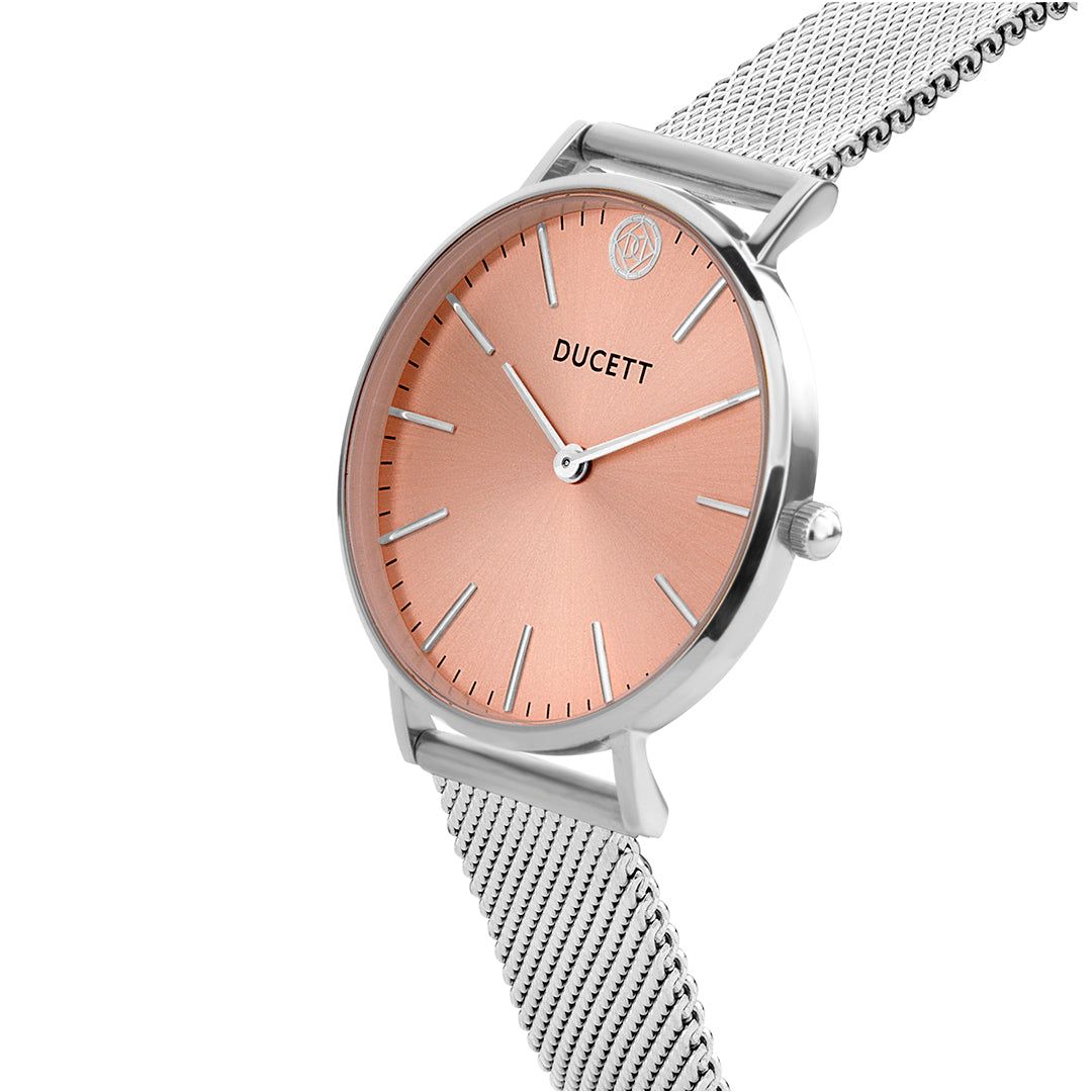 Peach silver mesh - Tarnish free