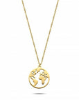 World necklace gold - Stainless steel